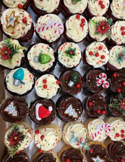 christmas cupcakes from The Bakery Shoppe